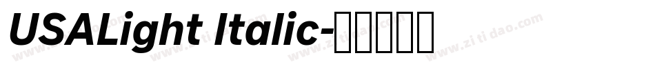 USALight Italic字体转换